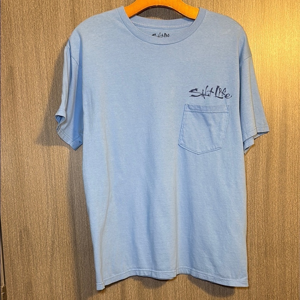 Salt Life Men's Get Hooked Graphic Short Sleeve Pocket Tshirt Size Medium NWOT